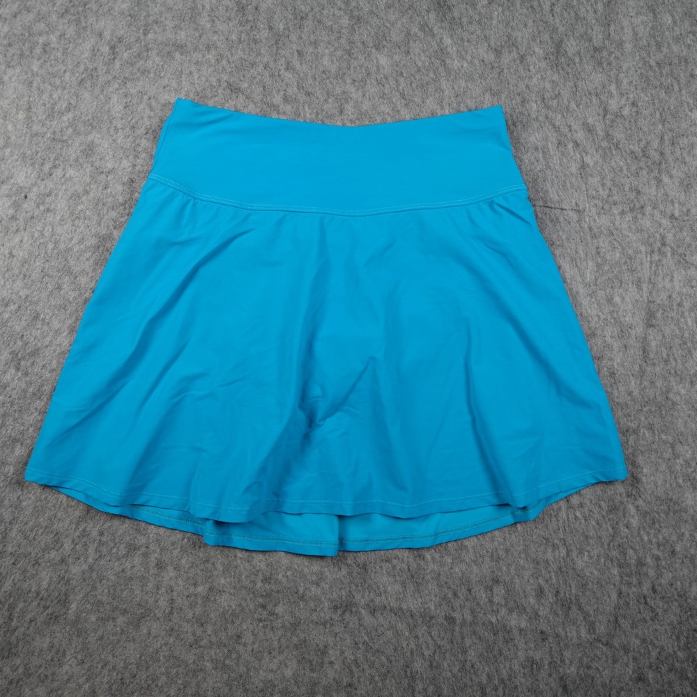 LL Bean Skirt Womens Size 12 Blue Shaping Swim Skort UPF 50 Swimsuit